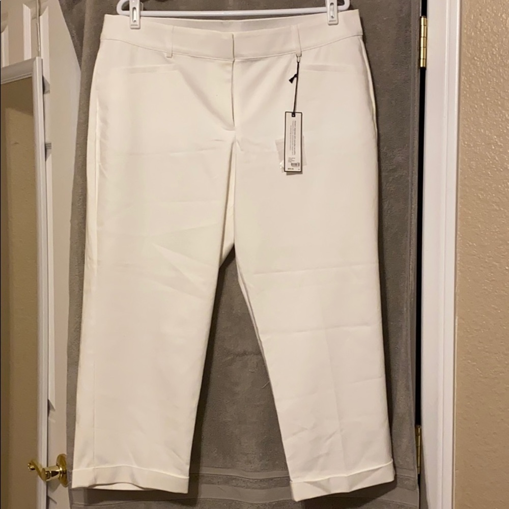Lane Bryant White Crop Lena Pants Size 16
